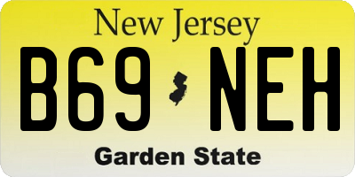 NJ license plate B69NEH