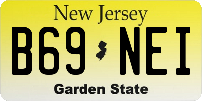 NJ license plate B69NEI