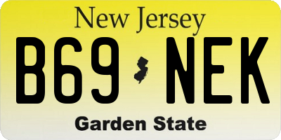 NJ license plate B69NEK