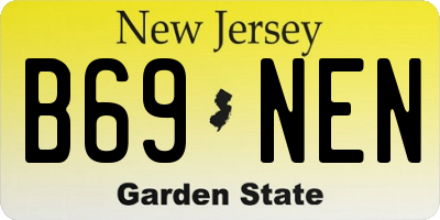 NJ license plate B69NEN