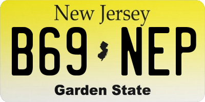 NJ license plate B69NEP