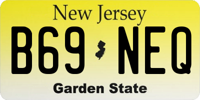 NJ license plate B69NEQ