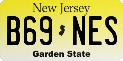 NJ license plate B69NES