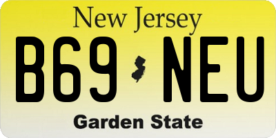 NJ license plate B69NEU