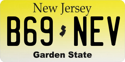 NJ license plate B69NEV