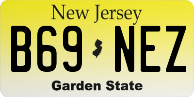 NJ license plate B69NEZ