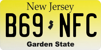 NJ license plate B69NFC