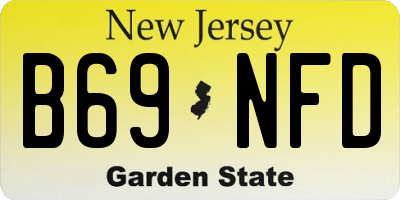 NJ license plate B69NFD
