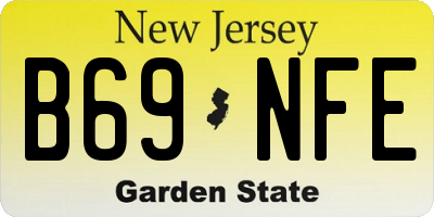 NJ license plate B69NFE