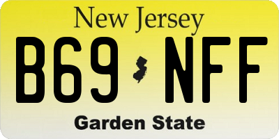 NJ license plate B69NFF
