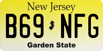 NJ license plate B69NFG
