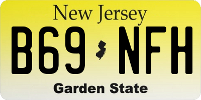 NJ license plate B69NFH