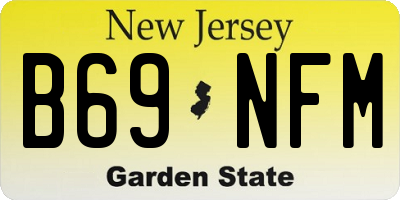 NJ license plate B69NFM
