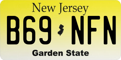 NJ license plate B69NFN