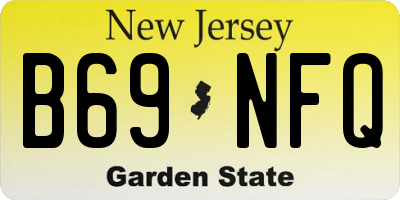 NJ license plate B69NFQ
