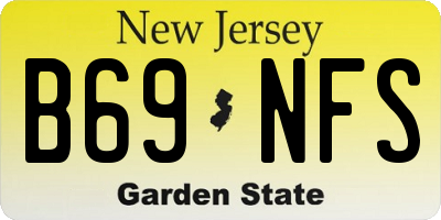 NJ license plate B69NFS