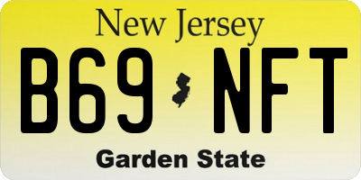 NJ license plate B69NFT