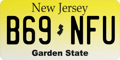 NJ license plate B69NFU