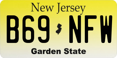 NJ license plate B69NFW