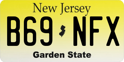 NJ license plate B69NFX