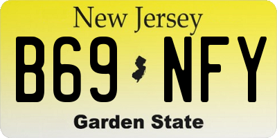 NJ license plate B69NFY
