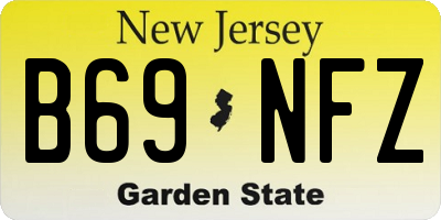 NJ license plate B69NFZ