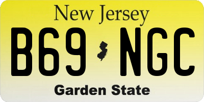 NJ license plate B69NGC