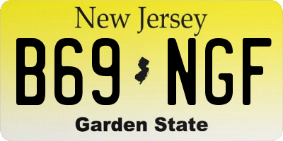 NJ license plate B69NGF