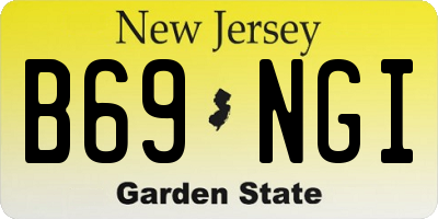 NJ license plate B69NGI