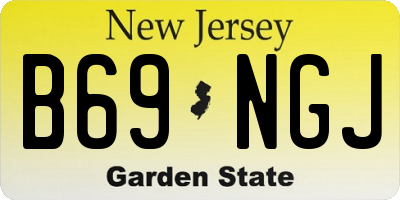 NJ license plate B69NGJ