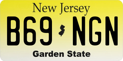 NJ license plate B69NGN