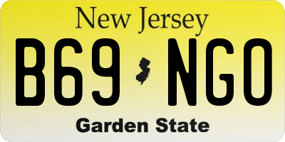 NJ license plate B69NGO