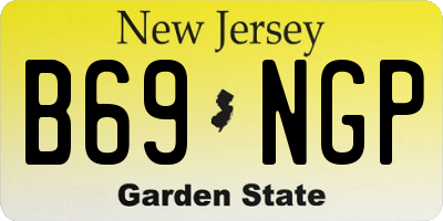 NJ license plate B69NGP