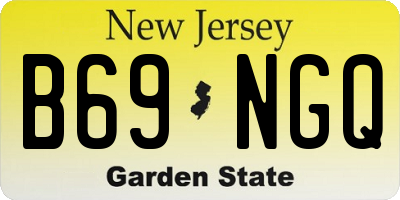 NJ license plate B69NGQ