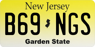 NJ license plate B69NGS