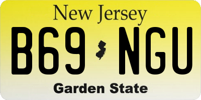 NJ license plate B69NGU