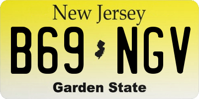 NJ license plate B69NGV