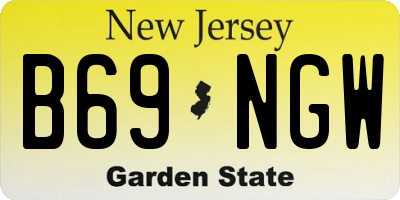 NJ license plate B69NGW
