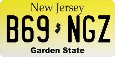 NJ license plate B69NGZ