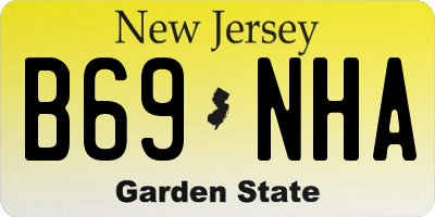 NJ license plate B69NHA
