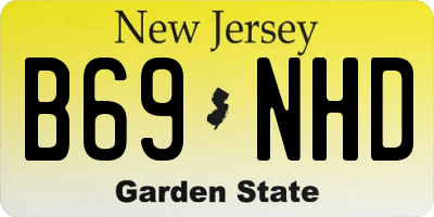 NJ license plate B69NHD