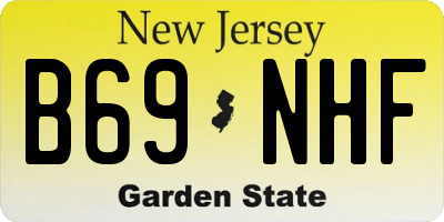 NJ license plate B69NHF