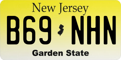 NJ license plate B69NHN