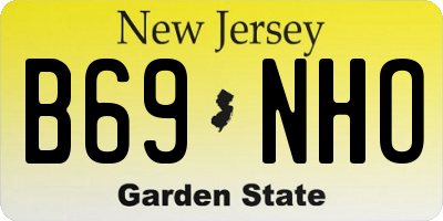 NJ license plate B69NHO