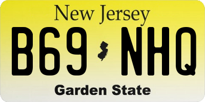 NJ license plate B69NHQ