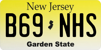 NJ license plate B69NHS