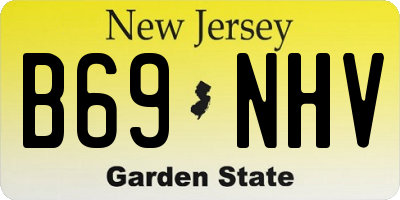 NJ license plate B69NHV