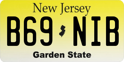 NJ license plate B69NIB