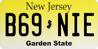 NJ license plate B69NIE
