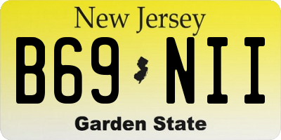NJ license plate B69NII